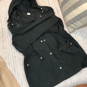 Jcrew black rain jacket
